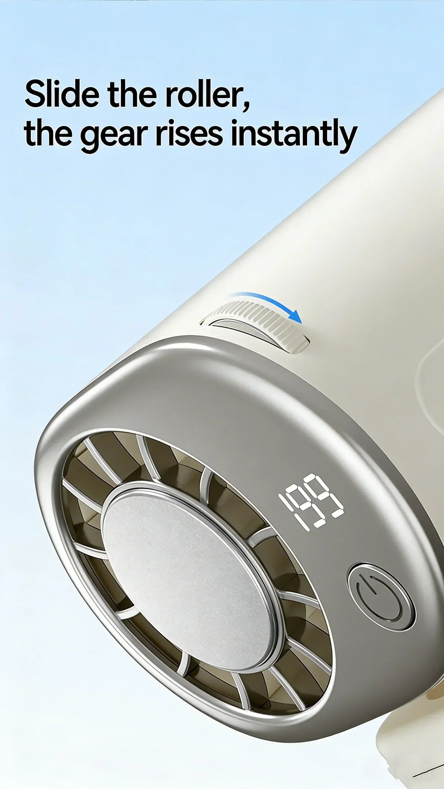 2026 Personal Portable Car Clip-On Air Conditioner Fan With 360° Rotation 199 Speeds Adjustable USB Rechargeable LED Display For
