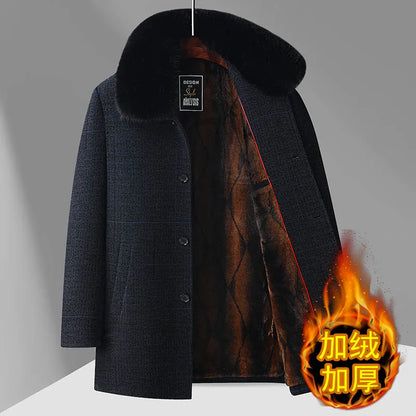 2024 new arrival winter coat fashion wool coats thicken trench coat men,mens high quality woolen jackets ,size M-4XL