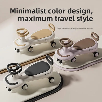 Kids Twist Car Anti Tip 360 Swivel Silent Glow Wheels Rideable Adult Seating Boys Girls Baby Child Twisting Car Anti Rollover