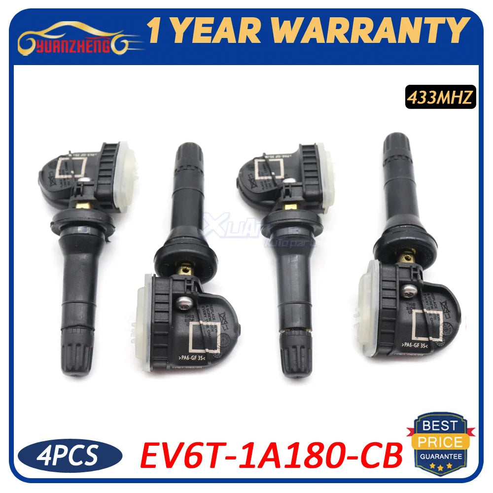 TPMS Tire Pressure Sensor Monitoring System For Ford Fiesta Van Focus F-Series Ka+ Kuga Mondeo 2012-2021 433MHz EV6T-1A180-CB