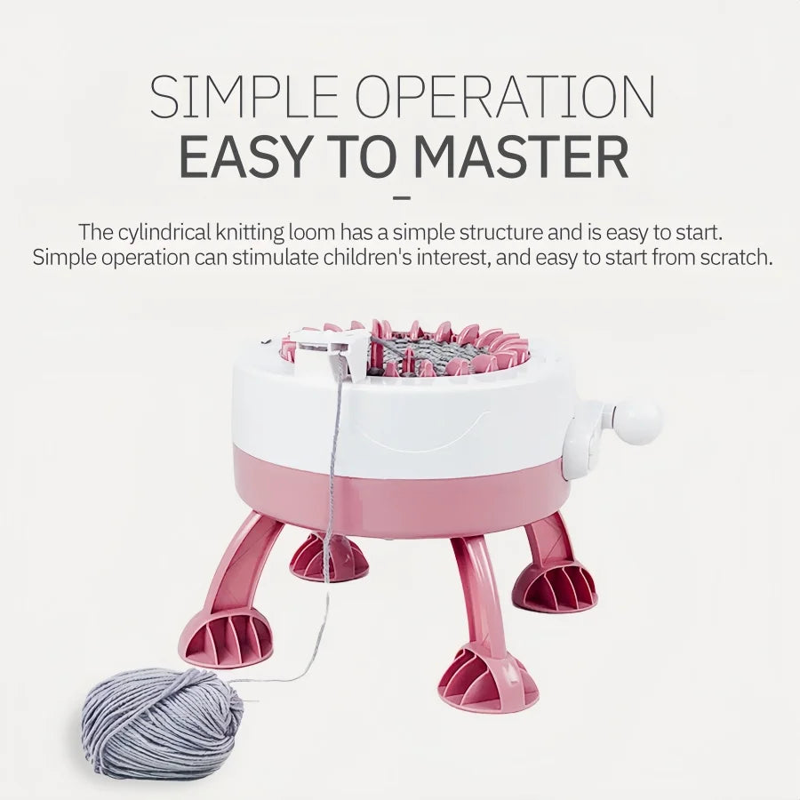 22 Needles Hand Crank Knitting Machine, DIY Yarn Weaving Tool for Scarf Hat Sweater, Lazy Knitting Accessory for Beginners