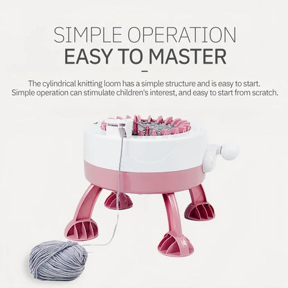 22 Needles Hand Crank Knitting Machine, DIY Yarn Weaving Tool for Scarf Hat Sweater, Lazy Knitting Accessory for Beginners