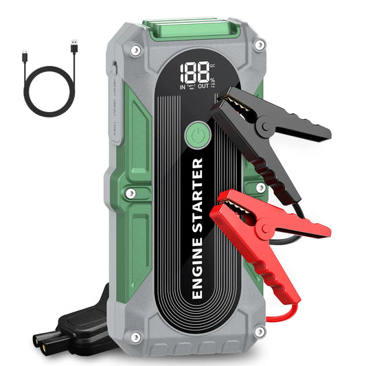 3000A Jump Starter Power Bank With Quick Start Capability, USB Charging, LED Emergency Light Function, Versatile Car Tool