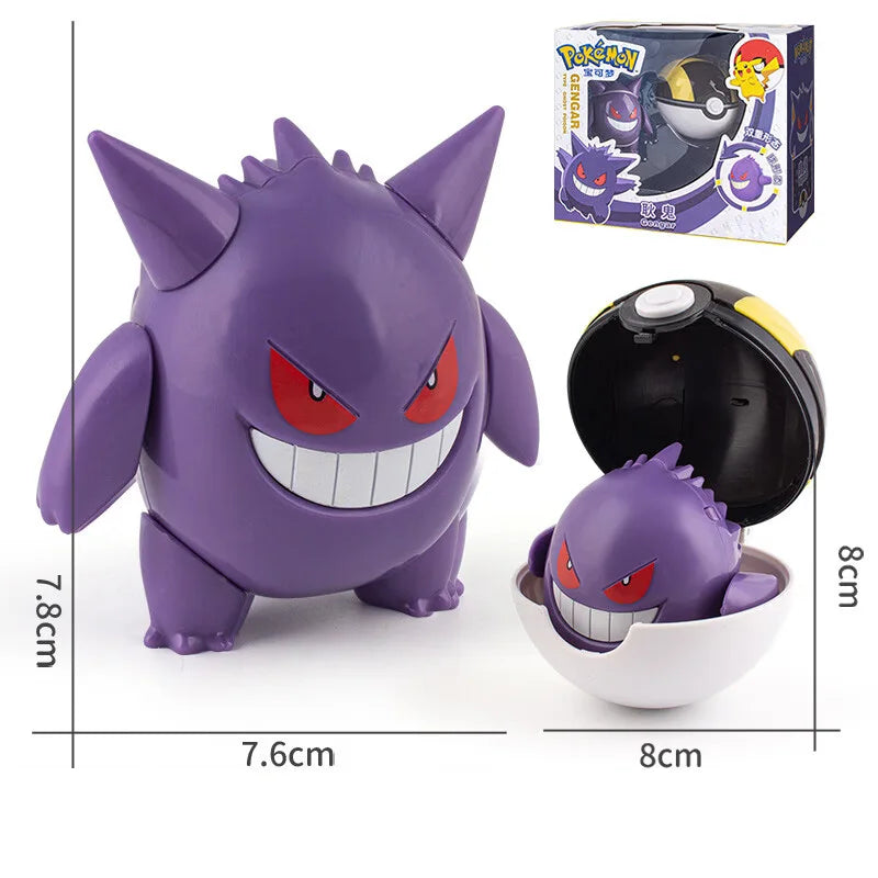 Pokemon Figure ball transform Action Gyarados Charizard Venusaur Blastoise Mewtwo Pikachu Mew Snorlax Poke ball Pokeball gift