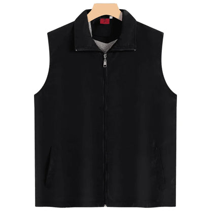 Fashion Vest Custom Logo Solid Color Sleeveless Vest Embroidery Company Team Brand Design Thin Charity Vest Print Pattern Text