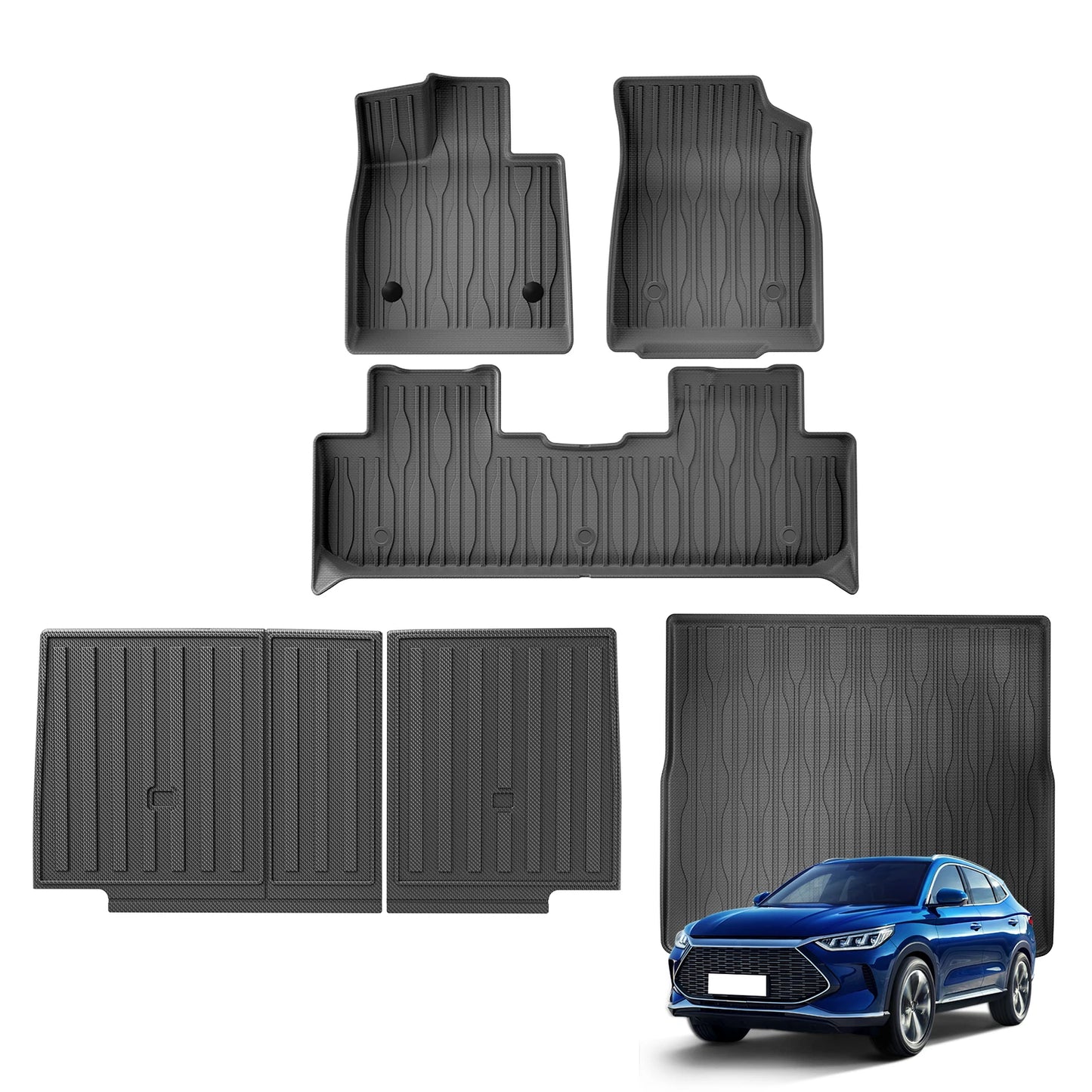 Left Drive for BYD Song Plus EV/DMI Seal U EV (not fit Seal U DMi ) 2021-2026 Car Floor Mats Trunk Pad Backrest Liner Accessory