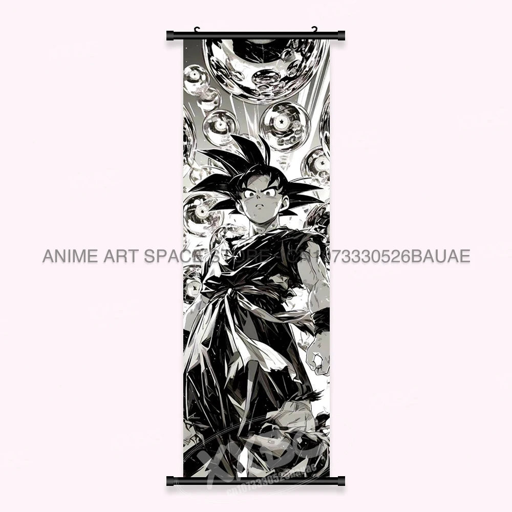 Dragon Ball Anime Wall Artwork Canvas Mural Scrolls Pictures Anime Character Son Goku Hanging Painting Poster Home Decoration