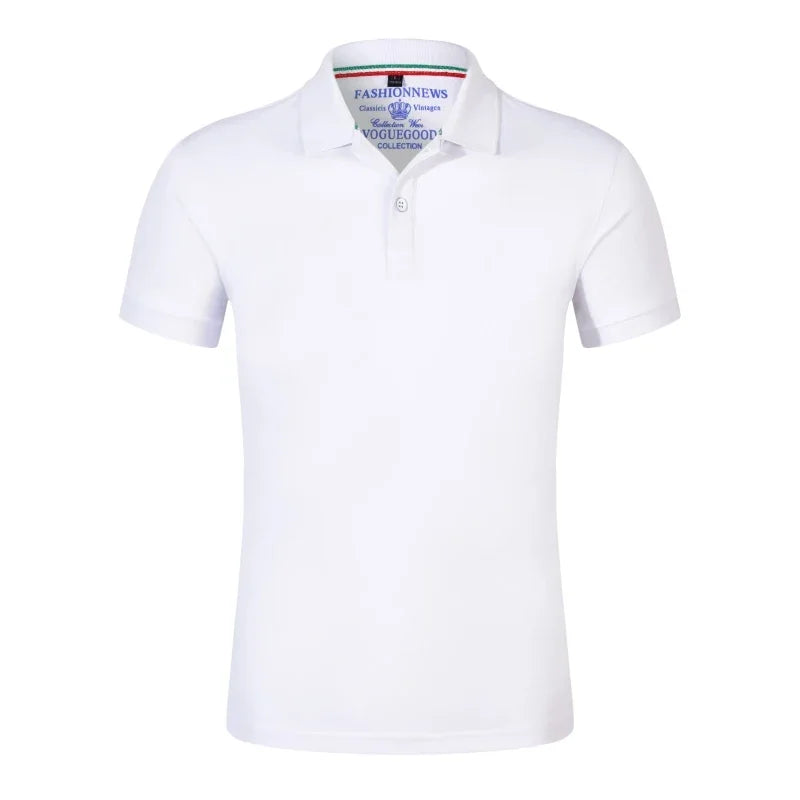 Top Quality Summer Short Sleeve Solid Classic Polo Shirts Custom Printed Design Photo Logo For Business Staff Company Uniform