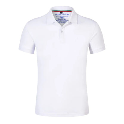 Top Quality Summer Short Sleeve Solid Classic Polo Shirts Custom Printed Design Photo Logo For Business Staff Company Uniform