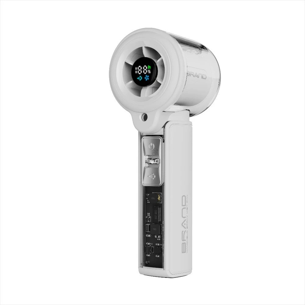 Handheld Electric Fan Cool Water Replenishing Spray Fan LED Display for Outdoor Office Protable Rechargeable Outdoor Small Fan