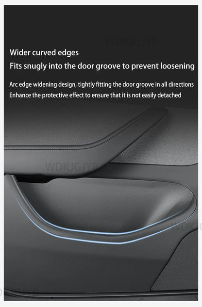 For Tesla Model YL Launch 2026 TPE Door Side Storage Box Front Rear Door Slot Organizer Tray Protector Model YL Door Storage Box