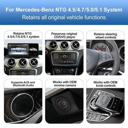 12.3“Wireless CarPlay For Mercedes Benz GLA CLA GLC GLK W205 W176 C117  Ultra thin Touch Multimedia screen with Android Auto BT