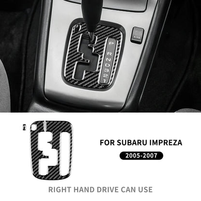 Real Soft Carbon Fiber Sticker For Subaru Impreza 2005 2006 2007 Gear Shift Panel Outlet Vent CD Frame Interior Accessories
