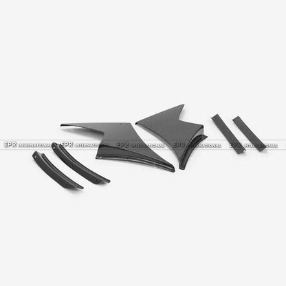 Carbon fiber for 17 onwards Civic Type R FK8 JS-S Type front bumper canard 3 Pcs