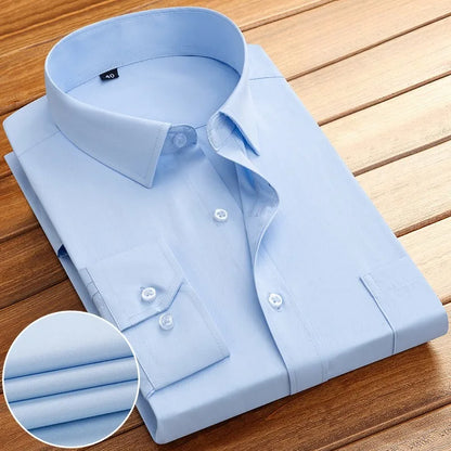 Men's Striped Long Sleeve Shirts 2026 Autumn Anti-wrinkle Business Shirt Fashion Casual Comfortable Breathe Slim Fit Shirts