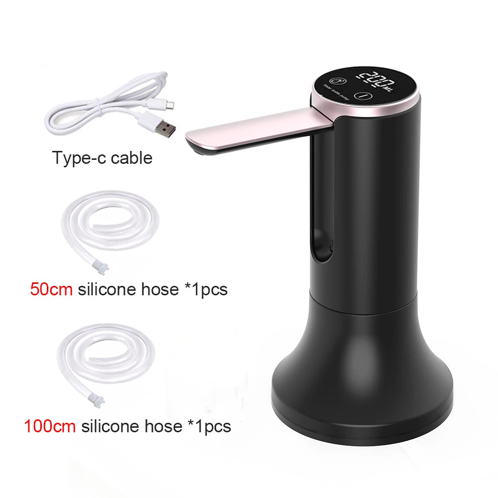 Electric Water Gallon Bottle Pump 19 Liters Foldable Water Dispenser Pump Rechargeable Automatic Desktop Drinking Water Pumps