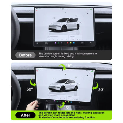 For Tesla Model 3 Highland & Model Y Juniper 2025-2026, 4-Way 2-Way Screen Rotating Bracket Swivel Display Mount