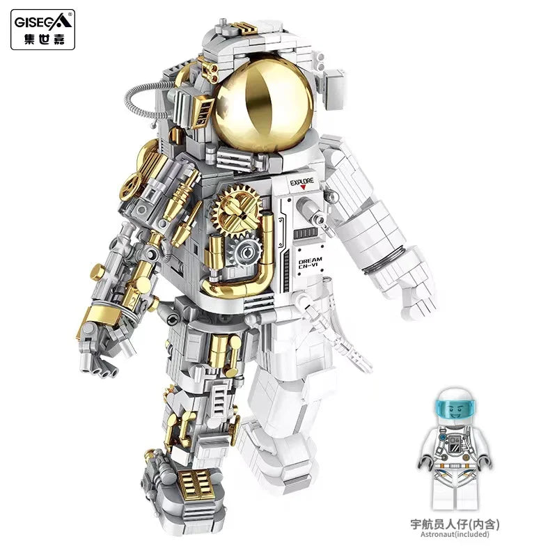 Space Warrior Astronaut Robot Luminous Building Block Set - DIY Exploration Toy for Boys And Children Birthday Gift
