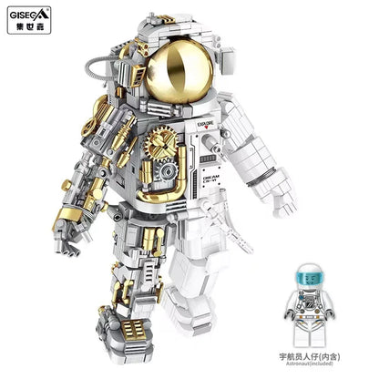 Space Warrior Astronaut Robot Luminous Building Block Set - DIY Exploration Toy for Boys And Children Birthday Gift