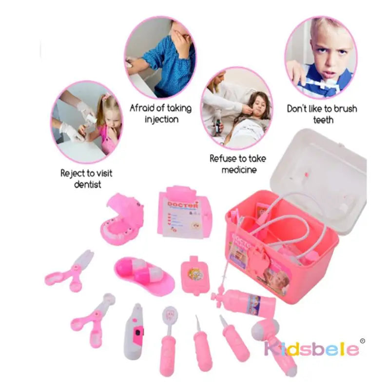 Doctor Play Set for Kid Medical Kit Pretend Play Dentist Toy Nurse Role Play with Stethoscope Educational Learning Gift for kids