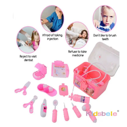 Doctor Play Set for Kid Medical Kit Pretend Play Dentist Toy Nurse Role Play with Stethoscope Educational Learning Gift for kids