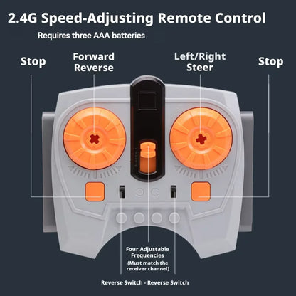 MOC Train Motor Building Block Motor Power Unit Motor Speed Control Remote Receiver Battery Box Series Assembly Components Serie