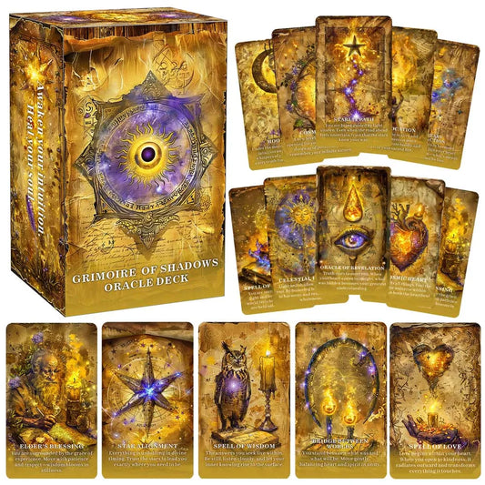 13x8 cm,Grimoire OF Shadows Oracle Cards Set, 55 Tarot Cards for Intuition & Inner Transformation Card Games