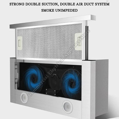 Pull-Out Range Hood  Home Use Built-In 600MM Mini Internal Circulation Range Hood