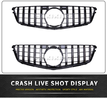 1 Piece Racing Grills Front Bumper Grille Hood Grill For Mercedes Benz C W204 07-14 Silver Style Bumper Grille Car Parts