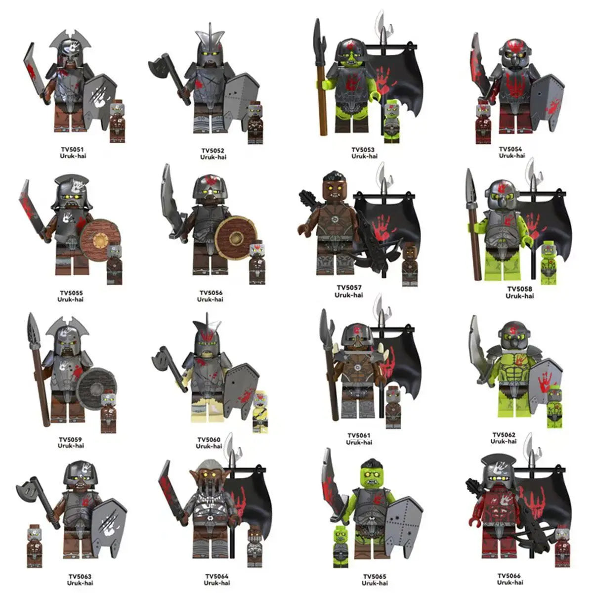 Mini Lord Rings Action Figures Building Block Ringwraiths Orcs Legion Elf King Princ Knight Dwarf Wizard Movie Characters Bricks
