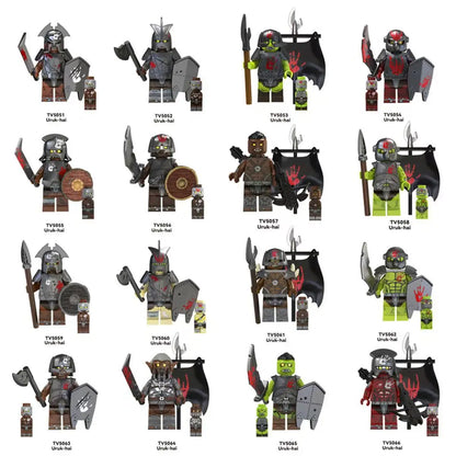 Mini Lord Rings Action Figures Building Block Ringwraiths Orcs Legion Elf King Princ Knight Dwarf Wizard Movie Characters Bricks