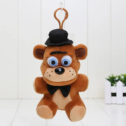 5Pcs Freddy Foxy Bonnie Chica Plush toys keychain Anime Plush pendant Stuffed Plushie Dolls Toys