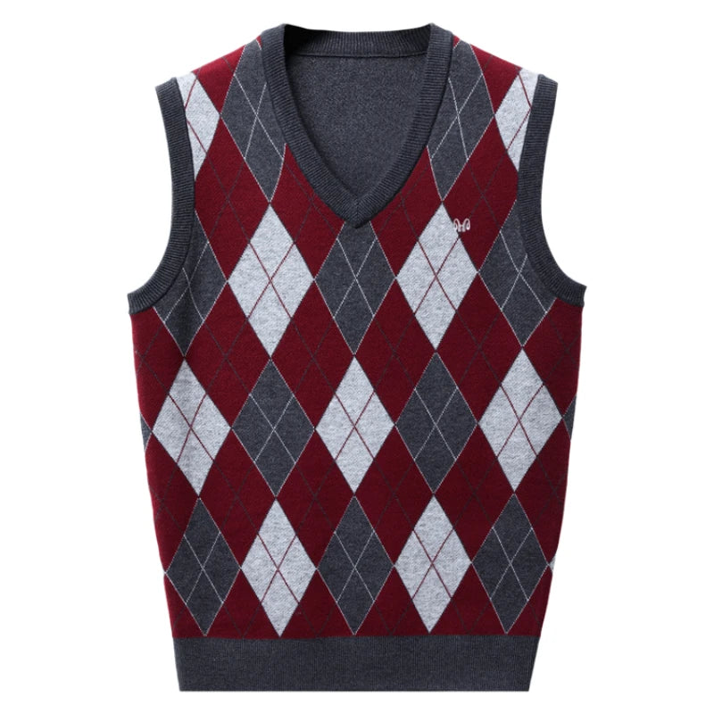 Unisex, New Autumn and Winter Warm Vest, Men's Stylish Slim-fit V-neck Sweater.stretch ，S-3XL Student Sweater