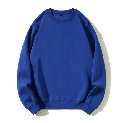 Fashion 100%Cotton Round Neck Sweater with fleece Custom Logo Printed Personal Group Brand Embroidery Design Men and Women thick