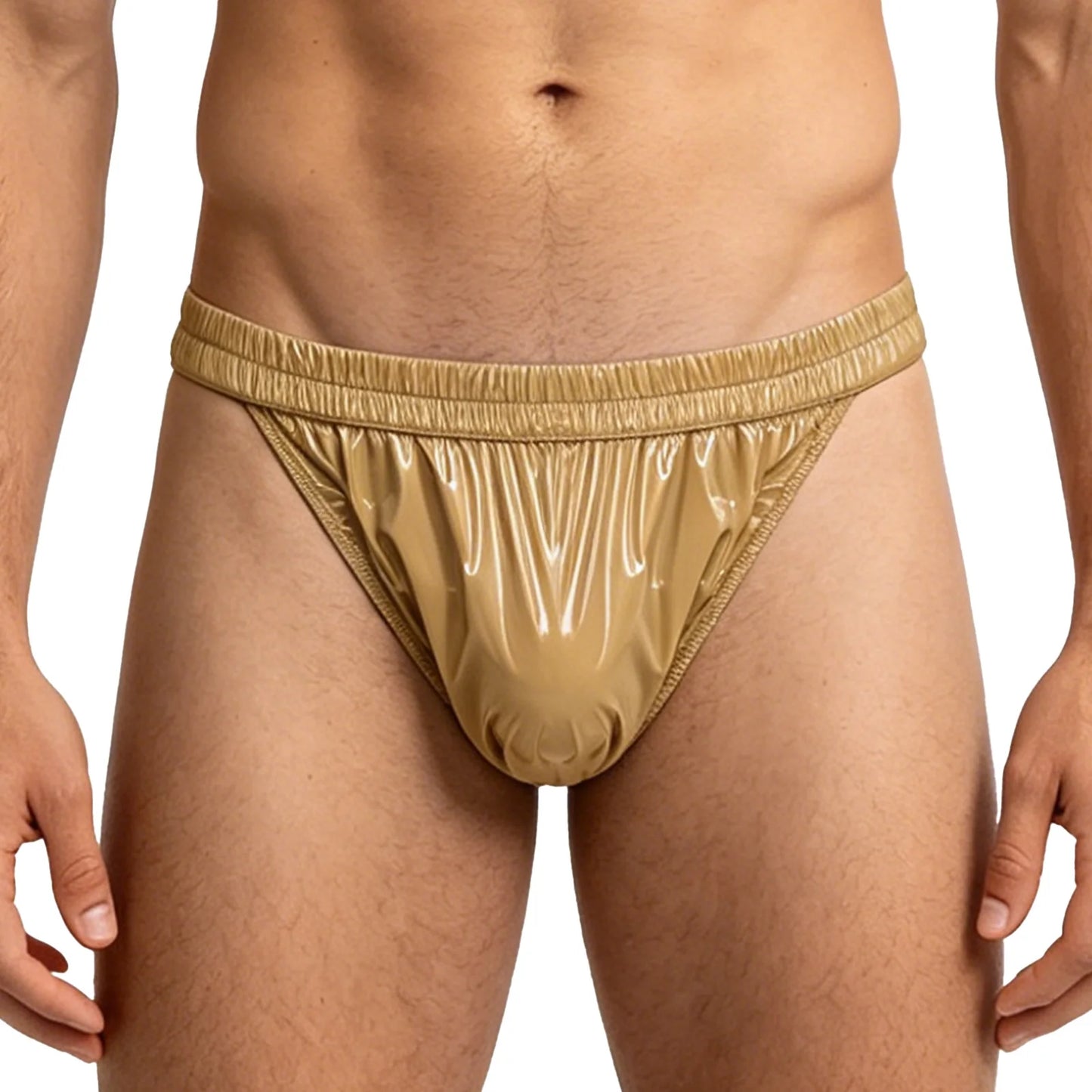 Mens Waterproof Diaper Cover Panties Elastic Waistband Glossy Briefs Leakproof Elderly Special Needs Adaptive Underwear Swimwear