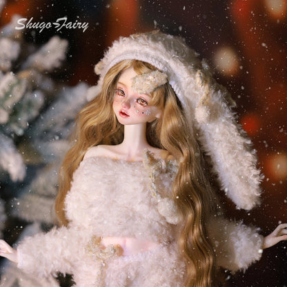 ShugaFairy Liano H Bjd Doll 1/4 Head Bariy Snowy Fluffy Bunny Winter Olaf Style Resin Figure Toys Female Gifts