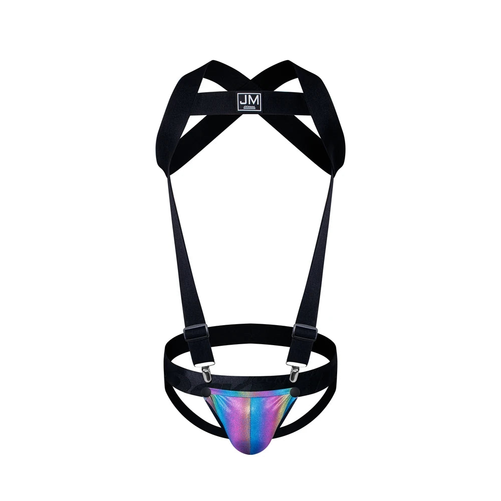 Detachable Split-type Sets Men Bodysuit Suspender Jumpsuits Jock Strap Harness Gay Underwear Jockstrap Removable Penis Pouch