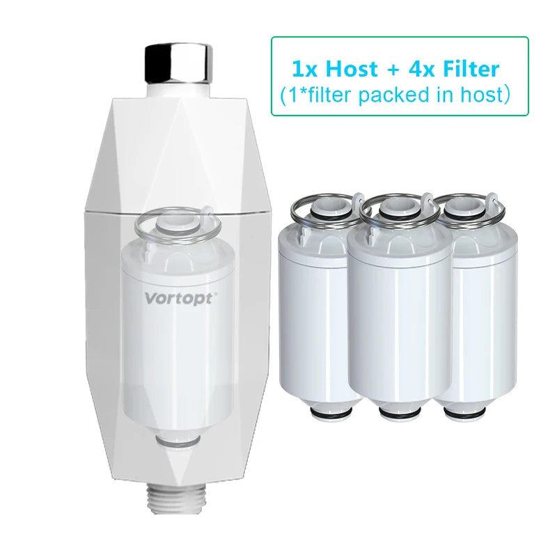 HOMEFISH Revitalizing Shower Water Filter - Reduces Chlorine Heavy Metal - Improves Dry Itchy Skin, Hair Dandruff, Eczema