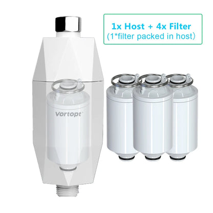 HOMEFISH Revitalizing Shower Water Filter - Reduces Chlorine Heavy Metal - Improves Dry Itchy Skin, Hair Dandruff, Eczema