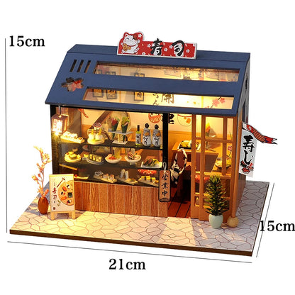 DIY 3D Wooden Book Nook Doll Houses Kits Puzzle Booknook Miniature Desktop Decor Creative Toys For Xmas Gifts