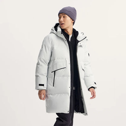 Semir Down Jacket Men Long Length 2024 New Winter Outerwear Waterproof and Warm Outdoor Travel Outerwear