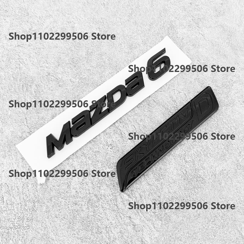 SKYACTIV Technology D  For Mazda 2 3  6  CX-5 CX-3 CX-8 CX-9 diesel version black Rear Trunk Tail Logo Sticker Emblem Decal