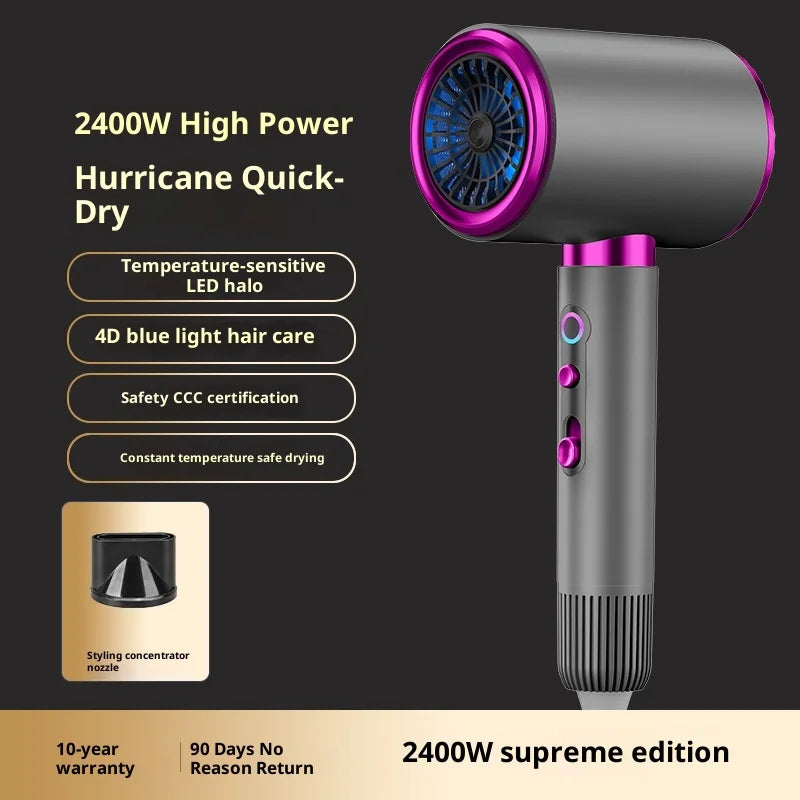 High-Speed Hair Dryer 2400W High-Speed Styling Dryer with Concentrator Diffuser Attachments for Home Use Hair Styling