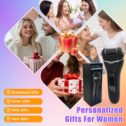 Rechargeable Electric Callus Remover Professional Pedicure Machine with 3 Foot File Grinder Heads for Dead Skin Removal