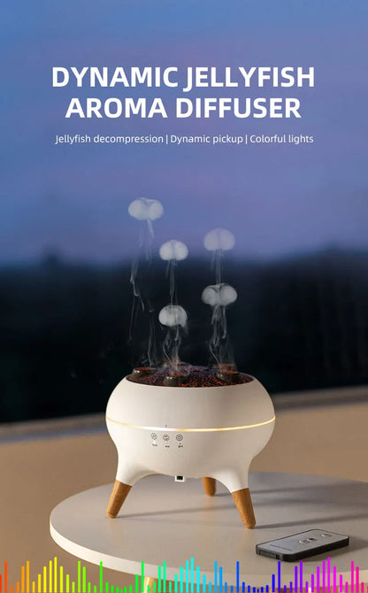 Jellyfish Aroma Humidifier Aromatherapy Diffuser Creative Ultrasonic Essential Oil Diffuser Remote Control Mist Humidifier