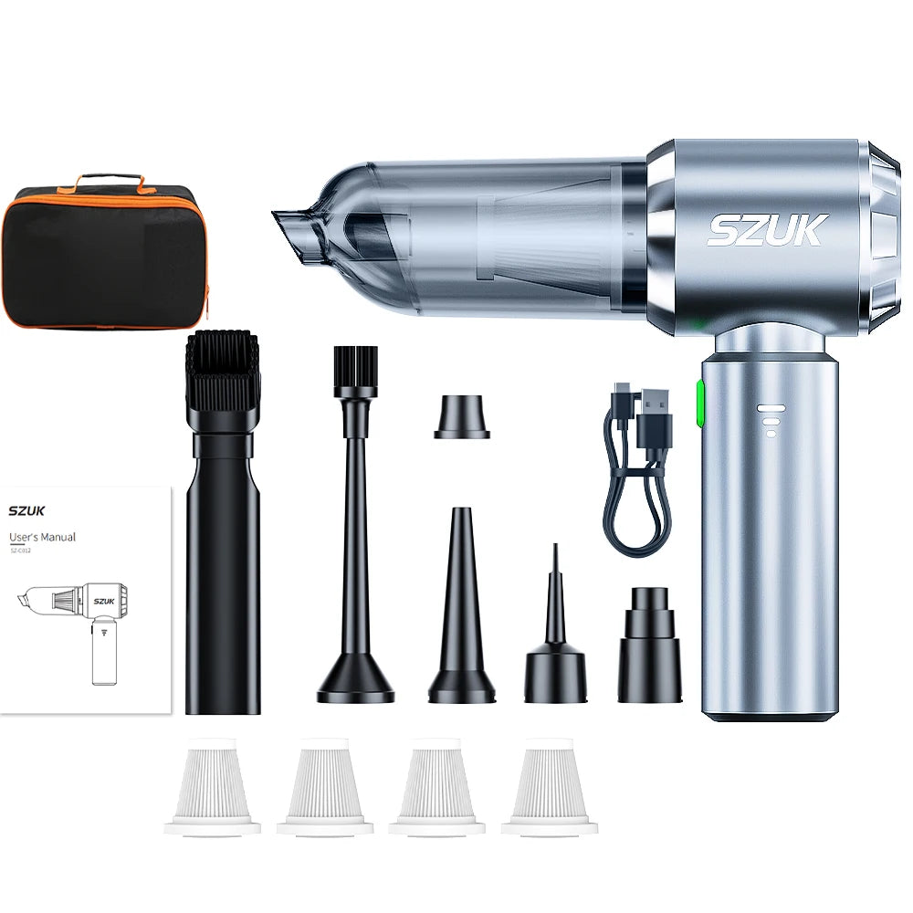 SZUK Car Vacuum Cleaner 180000PA Wireless Portable Cleaning Machine for Keyboard Powerful Mini Handheld Cleaner for Car and Home