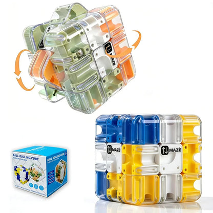 NEW 3D Maze Cube Ball Labyrinth Puzzle Brain Teaser For Adults & Kids Difficult IQ Challenge Problem Solving Educational Toys
