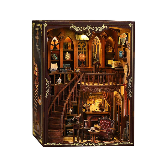 DIY 3D Wooden Book Nook Doll Houses Kits Puzzle Booknook Miniature Desktop Decor Creative Toys For Xmas Gifts