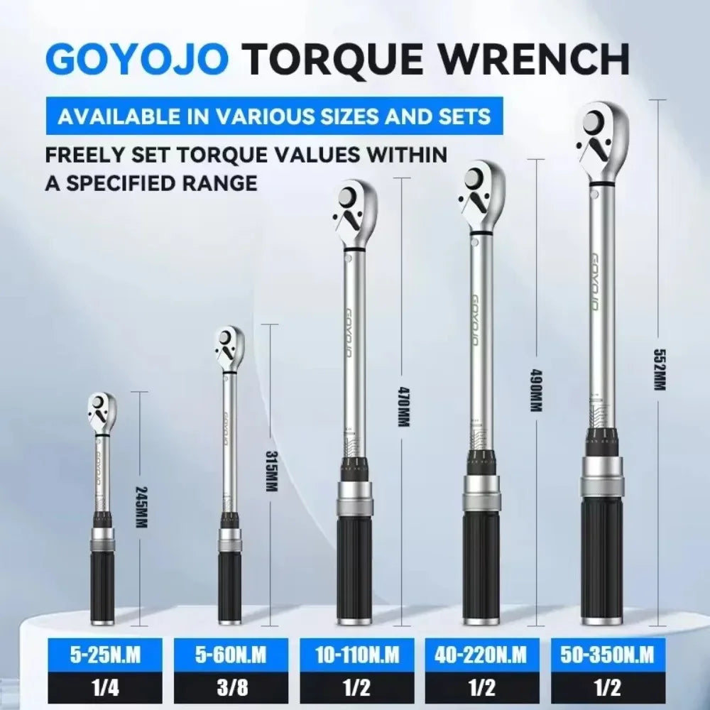New 3/8" 5-60N.m Torque Wrench Square Unit Torque Wrench 1/4" Pro Torque Wrench 5-25N.m Professional Bicycle Auto Repair Tool