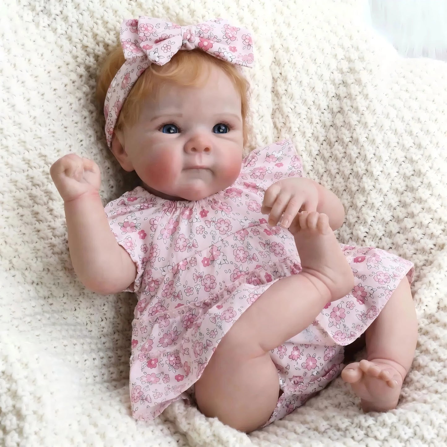 NPK 18inch Lifelike Reborn Baby Doll BeBe Newborn Bettie Cloth Body Multiple Layers Painting 3D Skin Collectible Toy